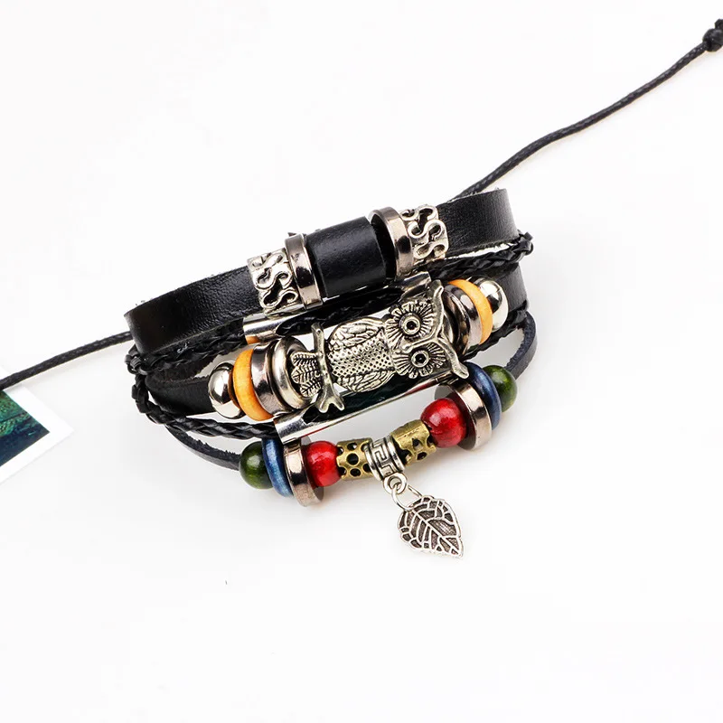 Размер 17 см длинный Регулируемый 2017 Новый Ретро Сова Плетеный бисер винтажный