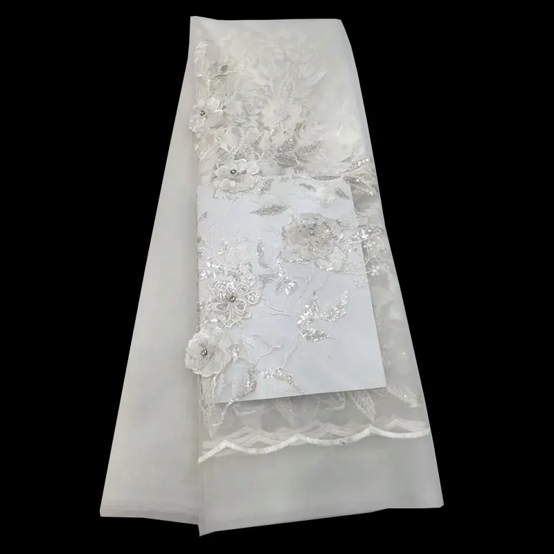 Newest fashion Nigerian lace fabrics for party dress high quality sequins stones embroidery tulle mesh fabric GY19B-1 | Дом и сад