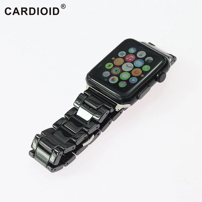 Высокое качество черный и белый керамический ремешок для Apple Iwatch Series5 2 3 4 38 40 42 44 мм часы браслет ремень ремешки для наручных часов мода