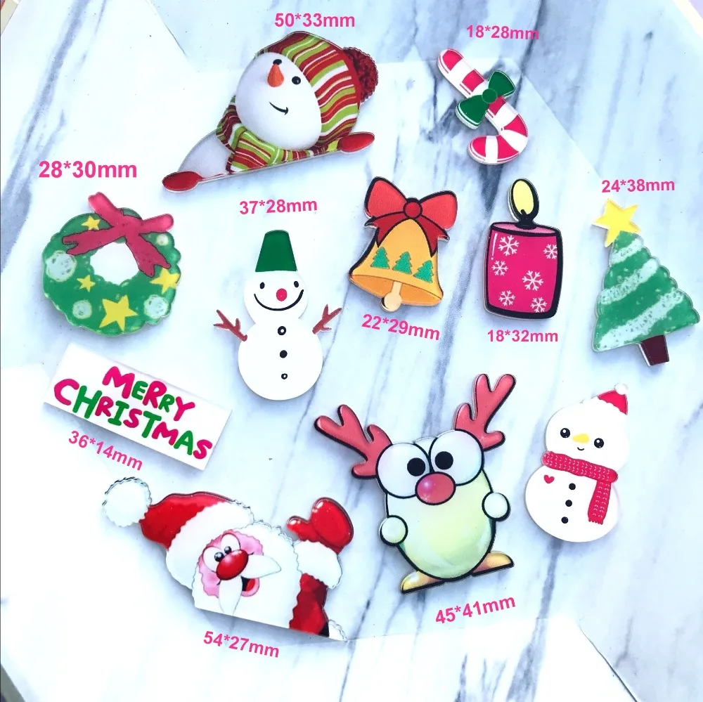 10 шт./лот кавайные акриловые композитные изделия ручной работы с плоским