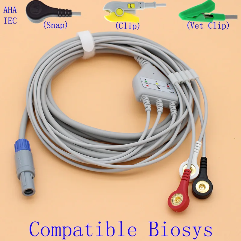 Для Biosys 3 свинцовый кабель ECG и свинцовые провода Стандартный один шт. Redel 6