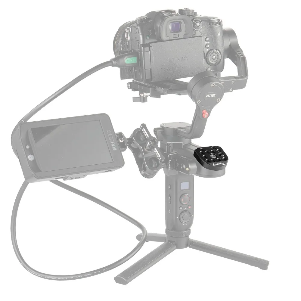 

SmallRig Quick Release Mini Plate With 3/8 and 1/4 -20 Threaded Holes for Zhiyun Weebill LAB Gimbal Mounting Plate - 2275