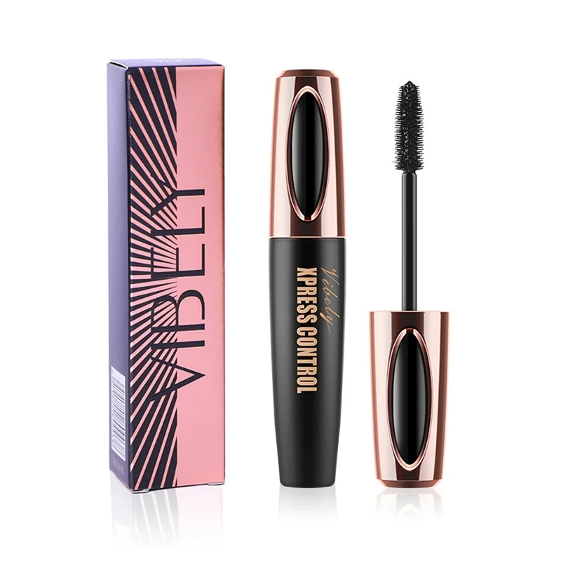 Black Color Бренд VIBELY, 4D Тушь для ресниц из шелкового волокна, длинные черные ресницы для наращивания ресниц, Водостойкая тушь для ресниц, густая тушь для ресниц, объем, экспресс-ресницы - Цвет: Black Color