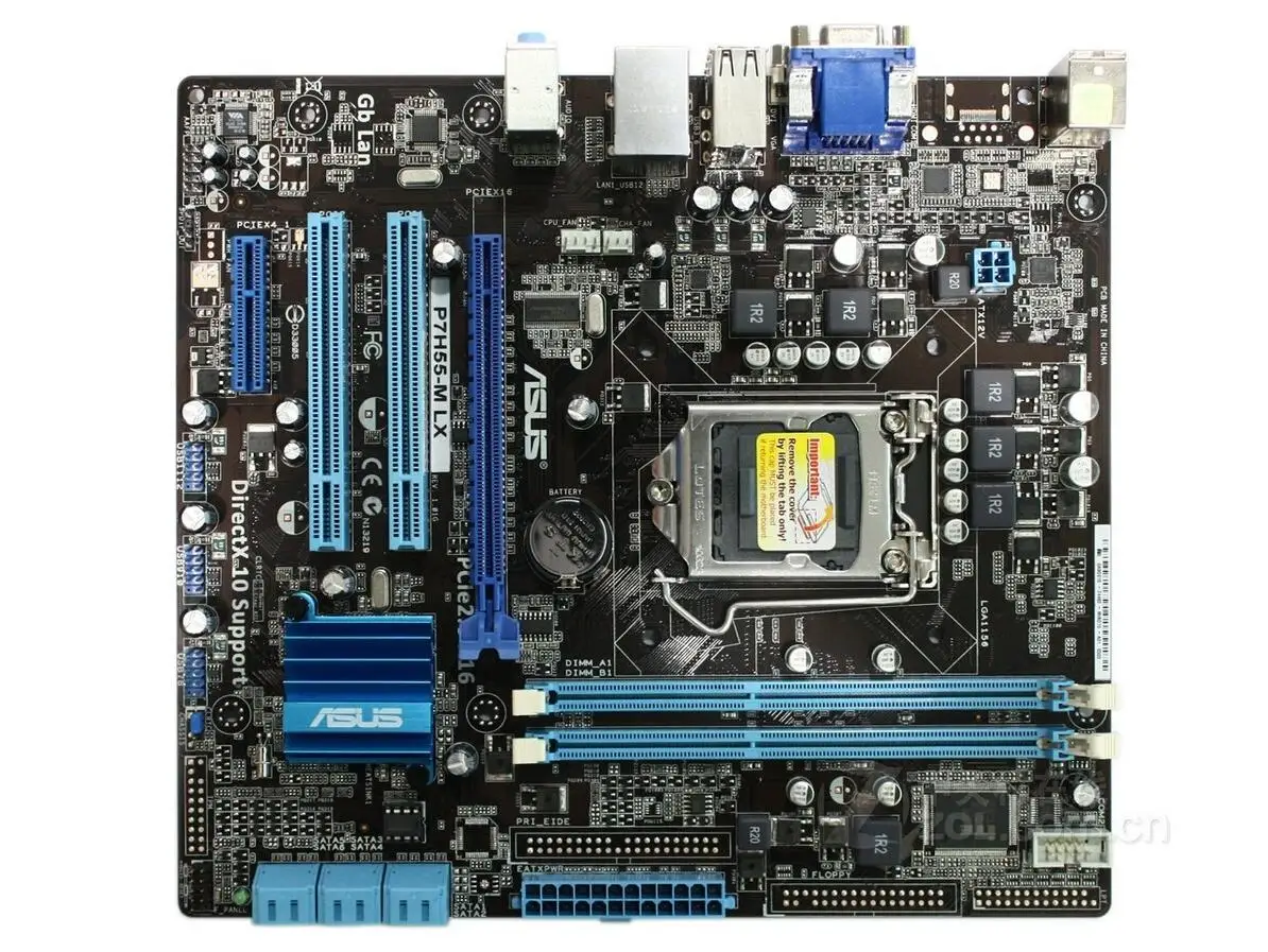 ASUS used original P7H55-M LX LGA 1156 DDR3 board for I3 I5 I7 mainboard 8GB H55 Desktop motherboard 90%new |