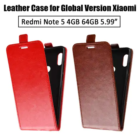 Чехол-книжка для Xiaomi Redmi Note 5, 4 ГБ, 64 ГБ, роскошный кожаный защитный чехол для Redmi Note 4X/ Mi A1/ Redmi 5 Plus