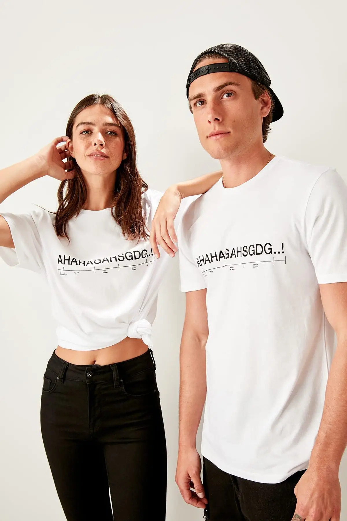 Trendyol унисекс белая футболка с принтом TWOSS19TS0029|Мужские футболки| |
