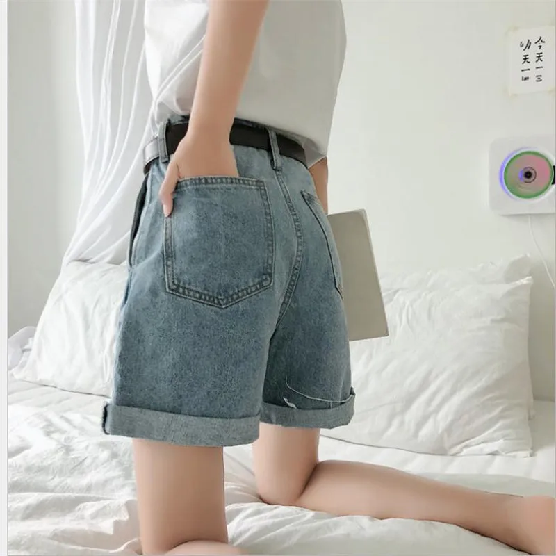 Новинка 2018 весенне-летние женские модные джинсовые шорты шорты-шаровары с