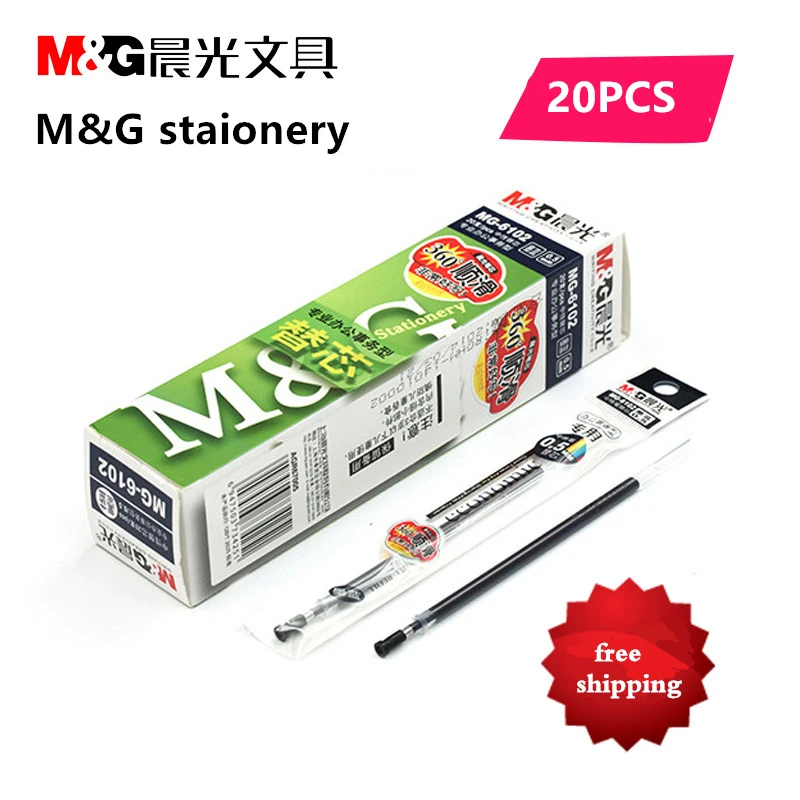 M & G MG 6102 0 5 мм Заправка для гелевой ручки черный красный синий темно цвет офисные и