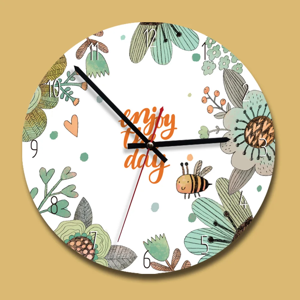 Тихие акриловые креативные настенные часы современный дизайн мультфильм дети