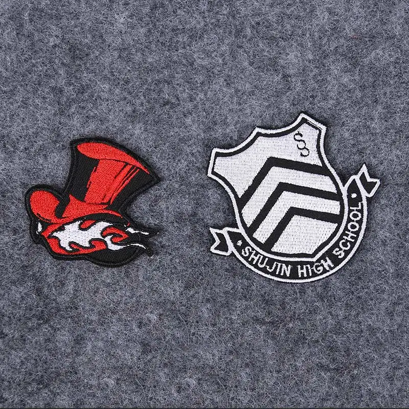 IGameracg Persona 5 Shujin средней школы заплаты вышивки Phantom воров заплатка в виде сердца