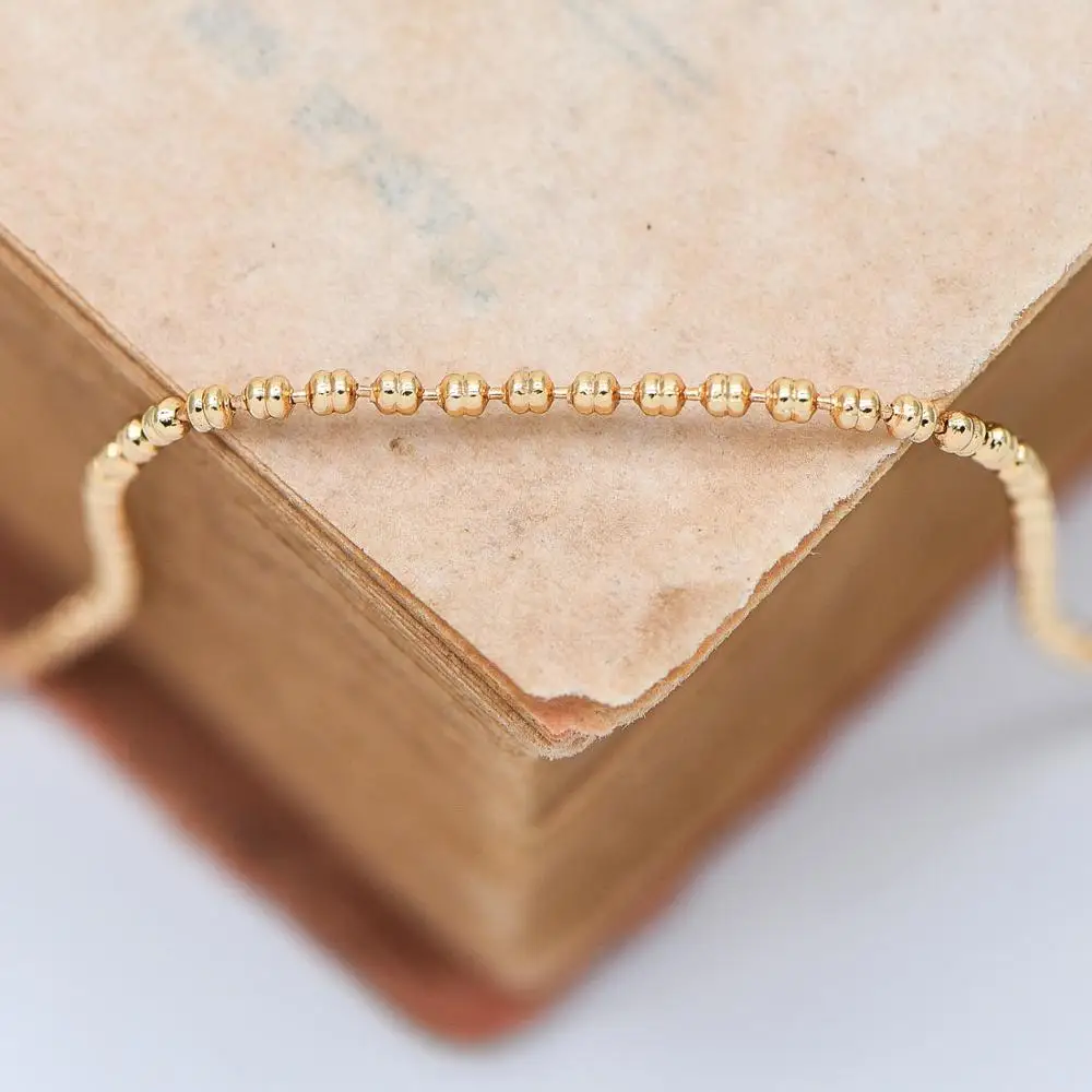 

Gold plated Brass Ball Chains 1.5mm, DIY Necklace Chain Wholesale (#LK-229-1)/ 1 Meter=3.3 ft