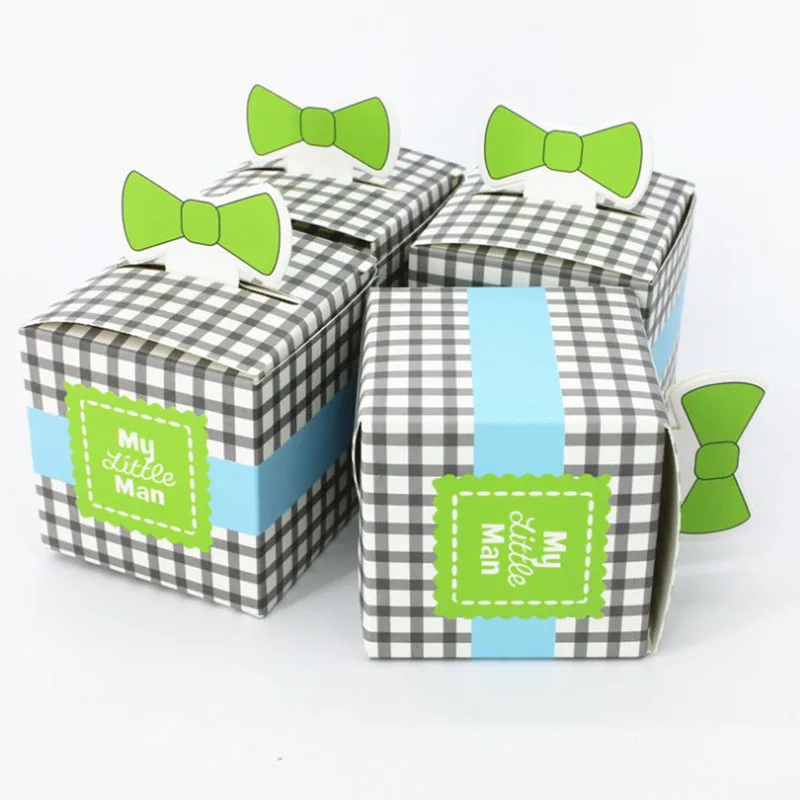20 шт./лот усы/галстук Baby Shower любимые коробки день рождения коробочка для конфет на вечеринку Baby Shower подарочные коробки для детей