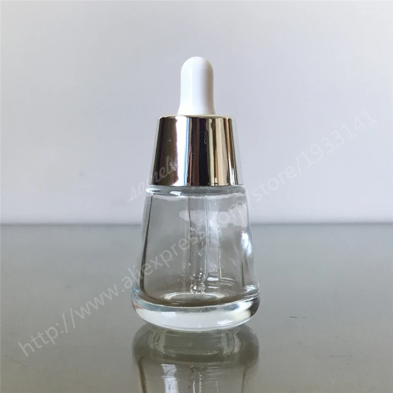 

500pcs/lot High Quality 30ml Transparence Glass Dropper Bottle, 30cc Cone Glass Bottle with Dropper, Senior Perfume Bottle