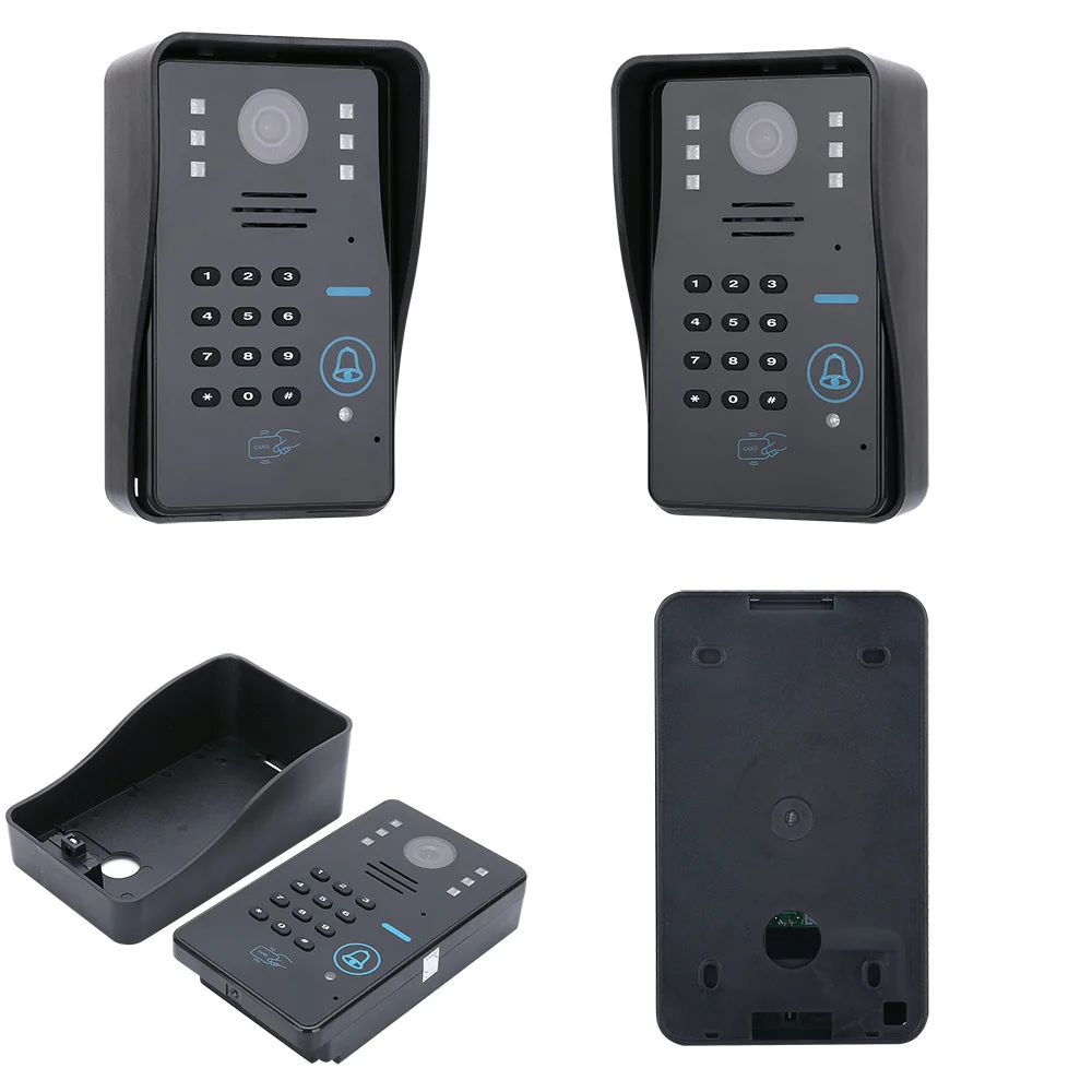Дверной видеодомофон с 3-мя мониторами на 9 дюймов, проводным/беспроводным Wi-Fi, RFID-защитой пароля и камерой IR-CUT HD 1000TVL. - Фото №1