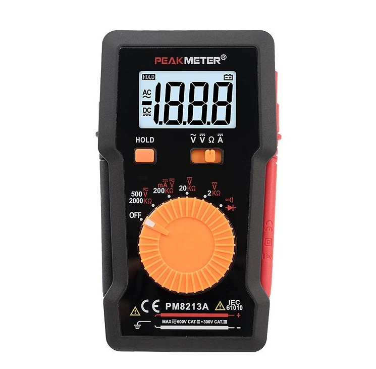 PEAKMETER PM8213series Цифровые мультиметры сверхтонкие карточный мультиметр высокая
