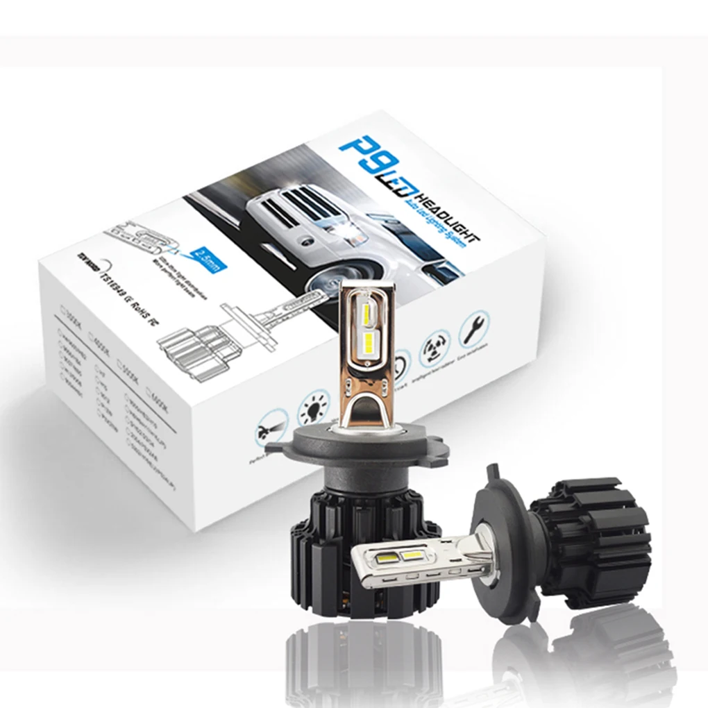 2 шт./компл. H4/H7/H8/H10/H16/9004/9007 P9-50W 6800LM светодиодный головной светильник комплект светодиодный налобный фонарь светильник лампочка