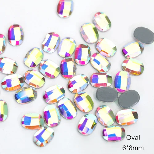 Oval 6x8mm AAAAA качественные стразы специальной формы, стразы горячей фиксации, стразы горячей фиксации Y3853 - Цвет: Oval 6x8mm