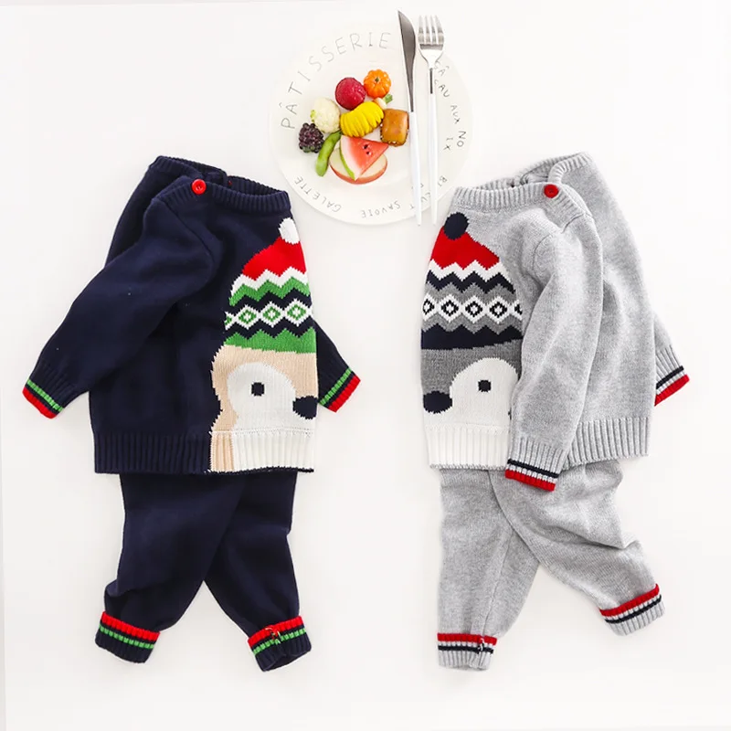 Одежда для малышей Комплекты со свитером Осенняя одежда девочек Рождественский