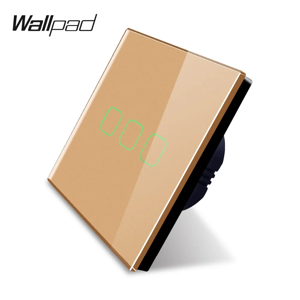 Стеклянная панель Wallpad K3 сенсорный выключатель 3 клавиши 1 способ емкостный 4