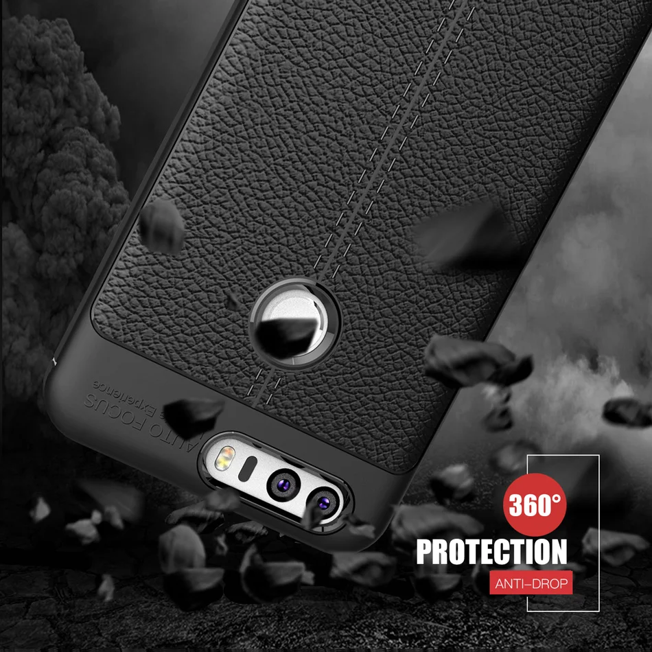 

Luxury Brand Original Shockproof Armor Cover for Huawei Honor 8 Case Soft Leather Carbon TPU Case for Huawei Honor 8 Case Cover