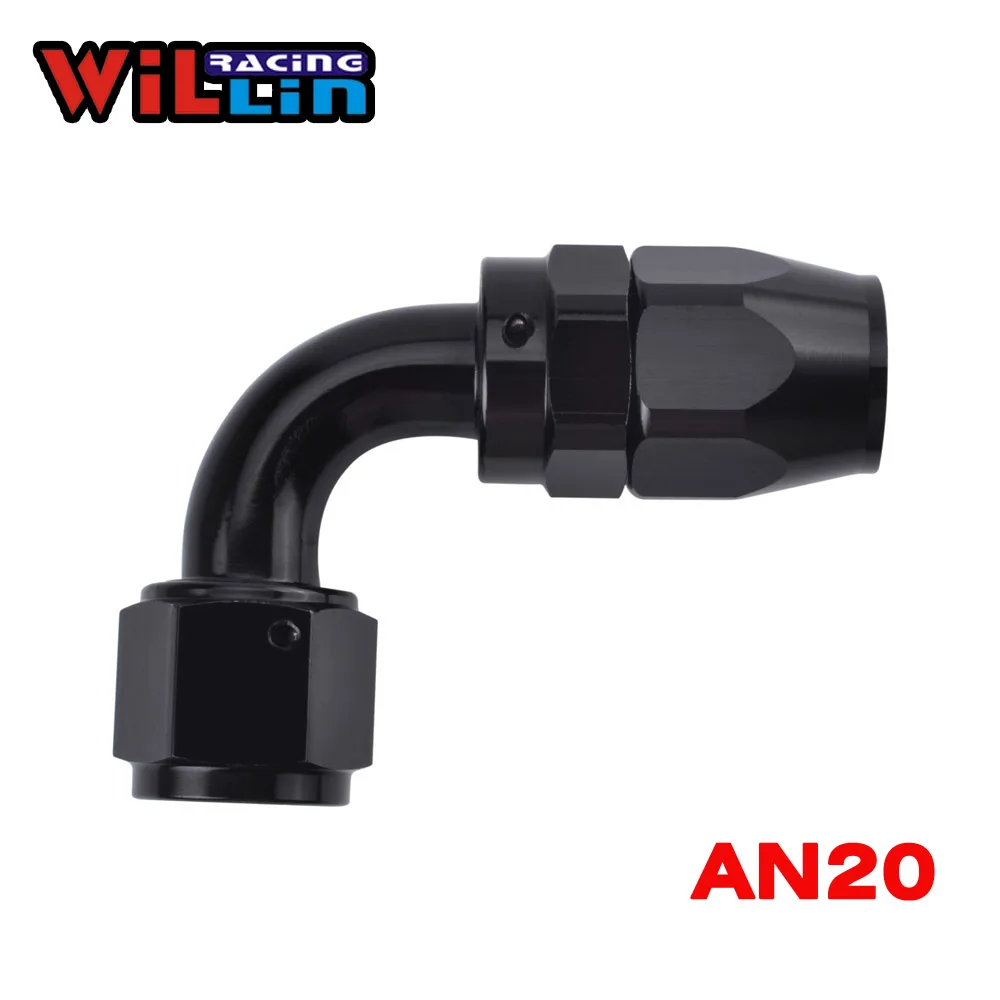 Алюминиевый шарнирный фитинг для шланга WILLIN AN20 с поворотом на 90 градусов|an fittings