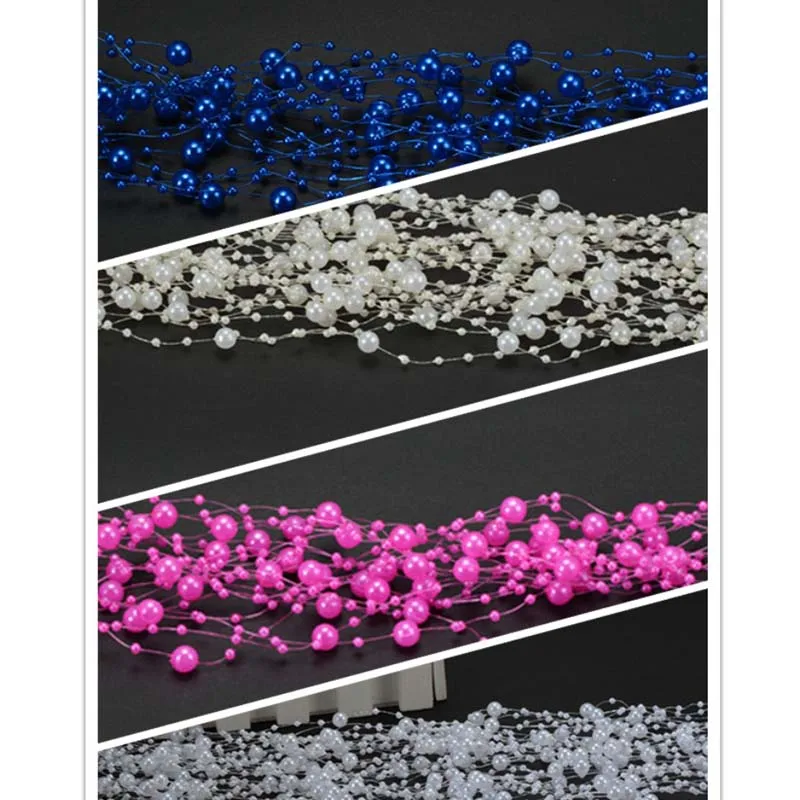 Милый DIY белый Высокое качество рыболовная леска цепочка с жемчужными бусинами