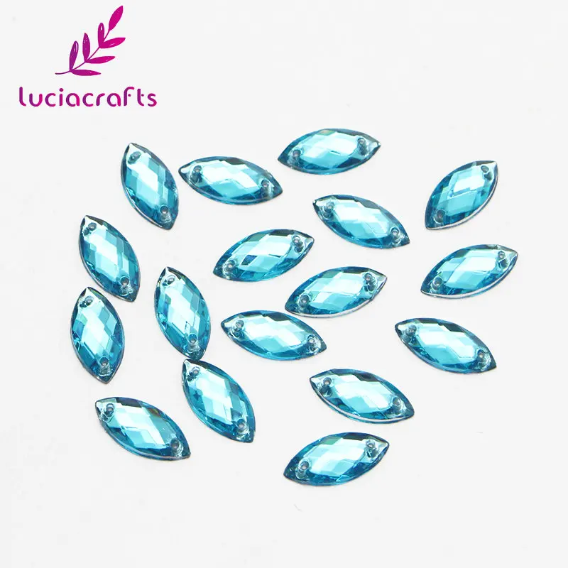 Lucia crafts 7*15 мм пришивные стразы с плоским основанием кристаллы акриловые камни