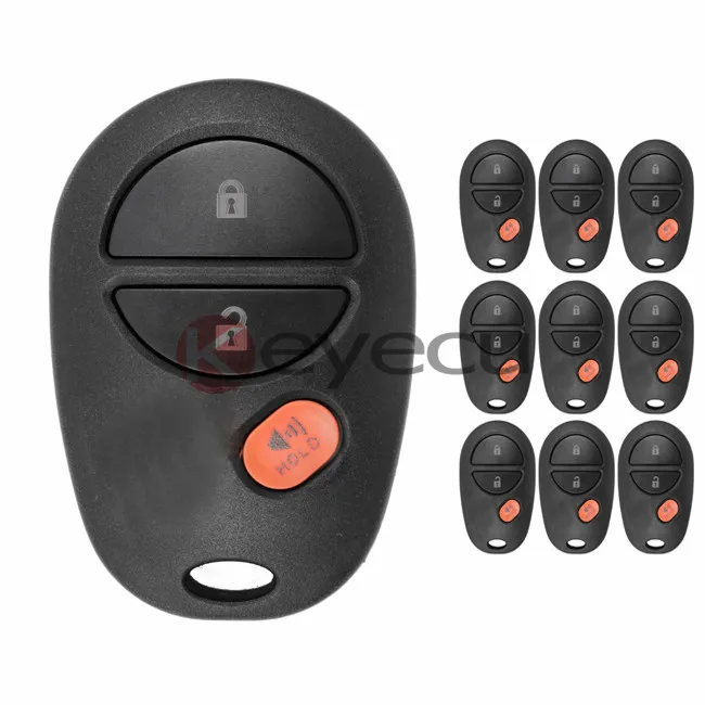 

KEYECUKEYECU 10 PCS* New Keyless Entry 3B Remote Car Key Fob for Toyota Sienna Tacoma 2005-2011