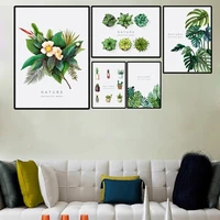 okhotcn nordic style tropical plants scenery canvas painting modern trees home wall art posters bedroom decor prints framework
