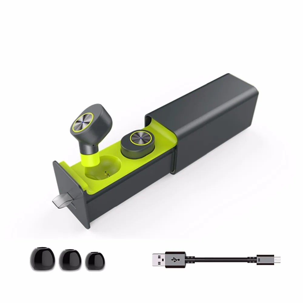 Мини Беспроводной наушники TWS Bluetooth наушники V4.1 гарнитура с переносной заряжающий чехол+ зарядка через usb кабель