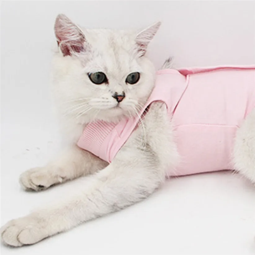 Трансер Pet Cat медицинский уход Костюм Мягкая Хирургическая Одежда для питомцев Китти Кошки рубашка пальто жилет поставка продуктов для домашних животных 90611