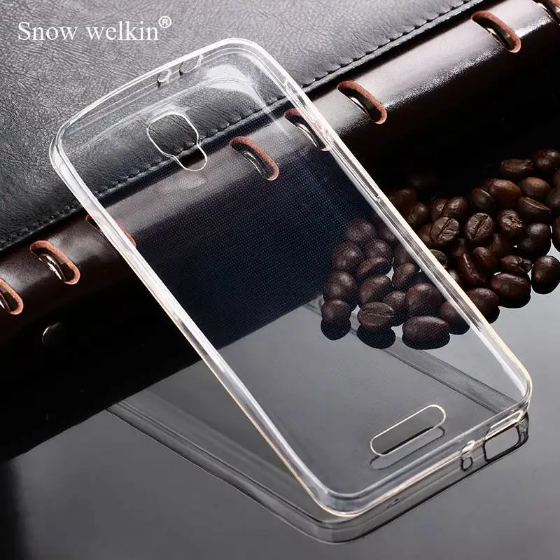 Snow Welkin прозрачный силиконовый мягкий ультра тонкий ТПУ чехол для телефона alcatel Pop