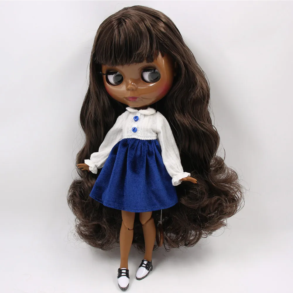 C doll clothes shoes ICY Nude Blyth Custom Doll No. BL950/0222 коричневый микс черные волосы 1/6 bjd, pullip, licca, jerryberry - Цвет: C doll clothes shoes