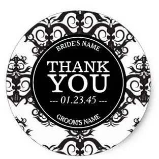 

1.5inch Thank You Classic Round Sticker A02
