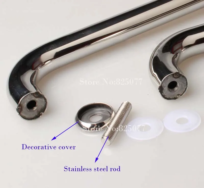 Безрамная дверная ручка для душа L образное зеркало из нержавеющей стали 304 длина