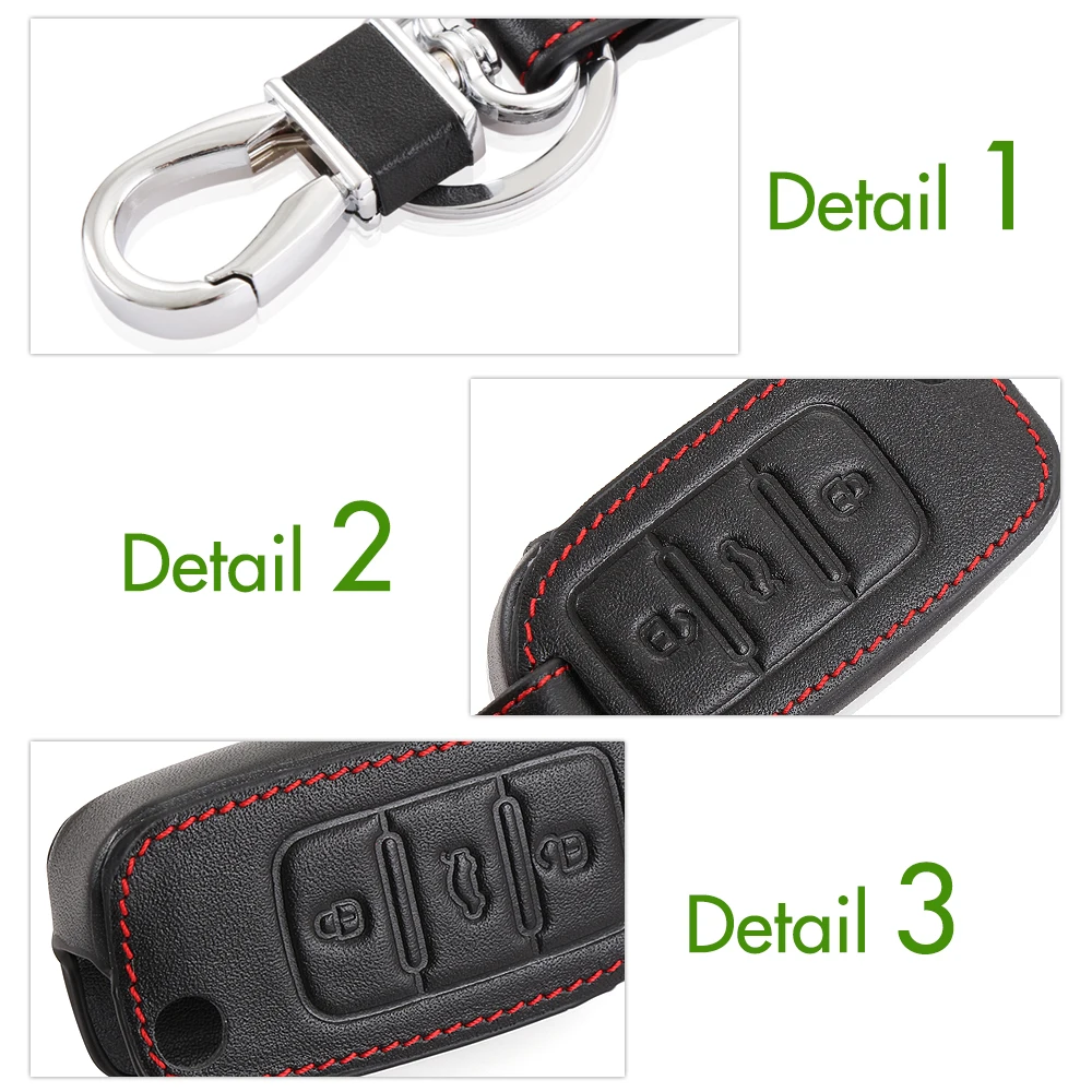Новейший автомобильный Стайлинг черный чехол из натуральной кожи с кольцом для