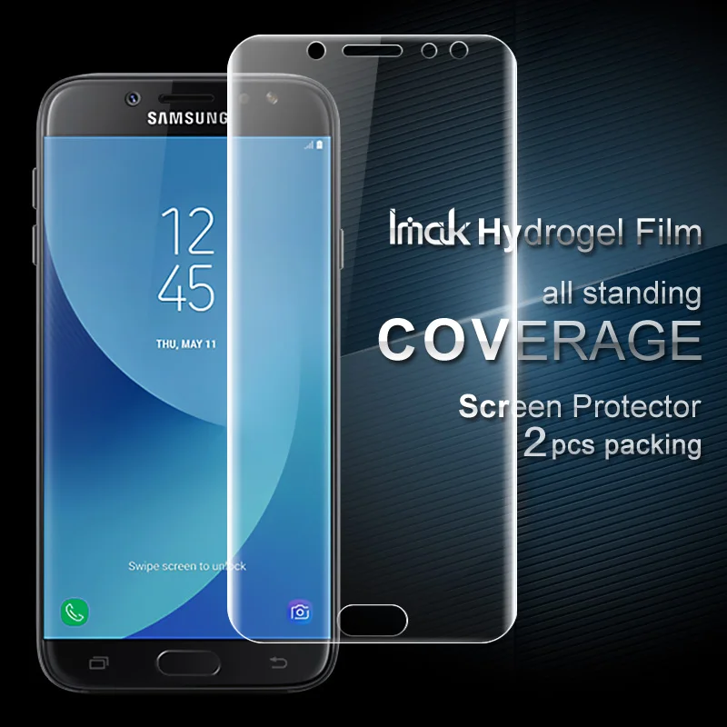 Imak 2 шт. гидрогель пленка полная защита для samsung Galaxy J7/J5 2017 (Евразия Edition)/J730F/J530F/J7