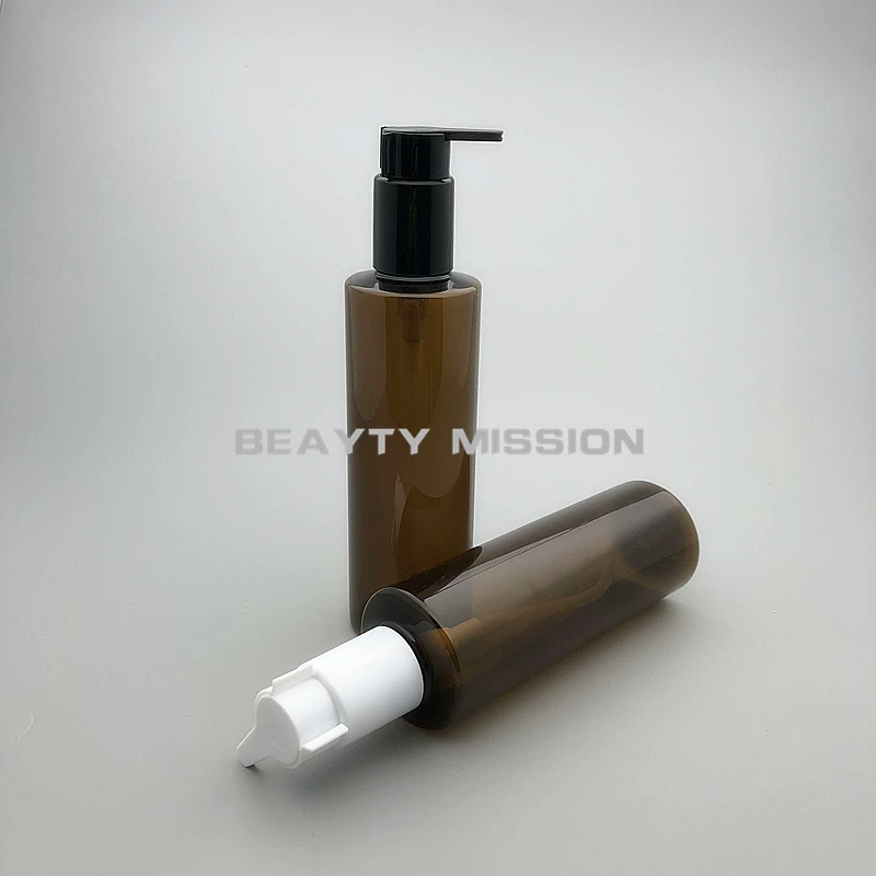 BEAUTY MISSION 24 шт./лот 250 мл роскошный насос для лосьона коричневая пластиковая