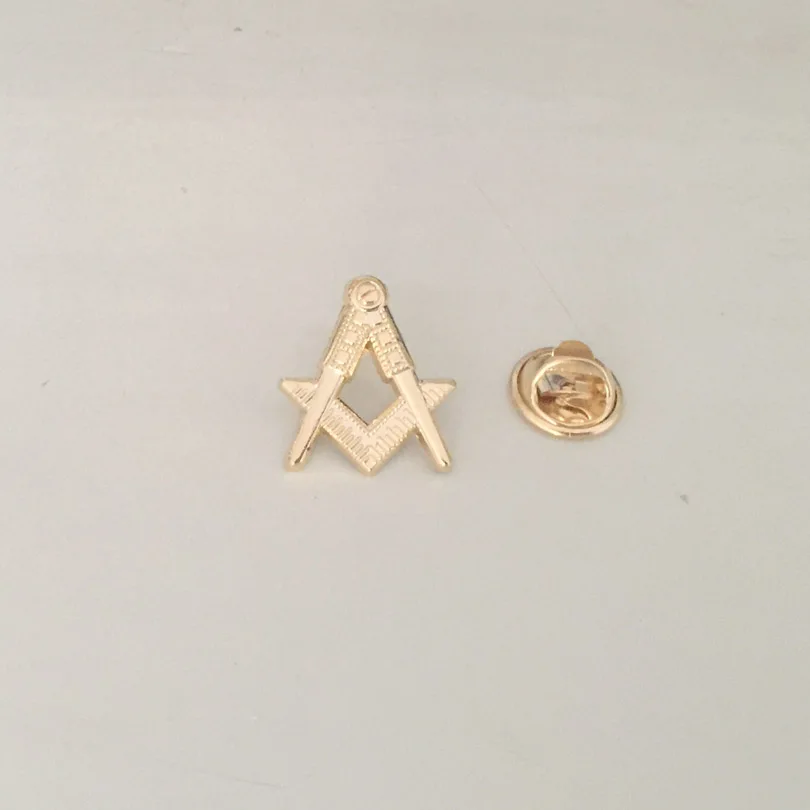 1pc Square and Compass Gold Masonic Lapel Pin Color Pins Badge Free Masons Brooch Masonry the Lodge Metal Craft | Украшения и