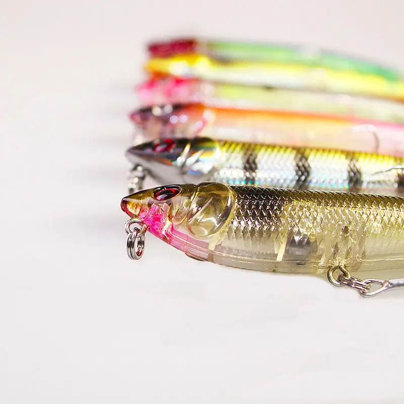 Большая Распродажа 2 шт./лот 3D Глаза Карандаш Приманки с Рыболовный Крючок 8.5 СМ 10