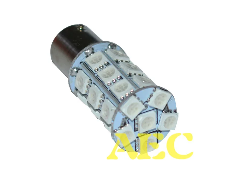 100X S25 1156 BA15S 27 SMD 5050 LED 27SMD 27LED Автомобильный указатель поворота Свет двери