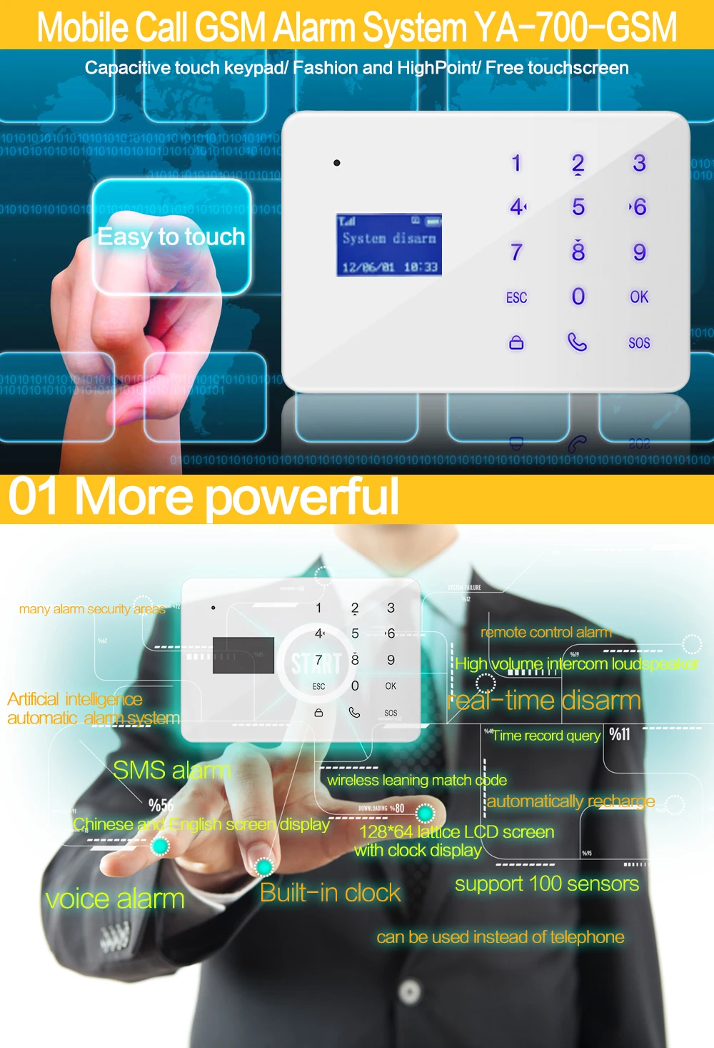 Беспроводной дома охранной сигнализации Системы DIY Kit IOS/Android смартфон приложение