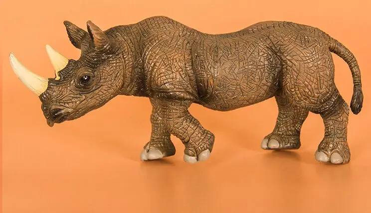 Игрушечная модель носорога из экологически чистого пластика, 29x8x12 см, развивающая игрушка для малышей, подарок (art.: 3920d8a67b489) - 3920d8a67b489