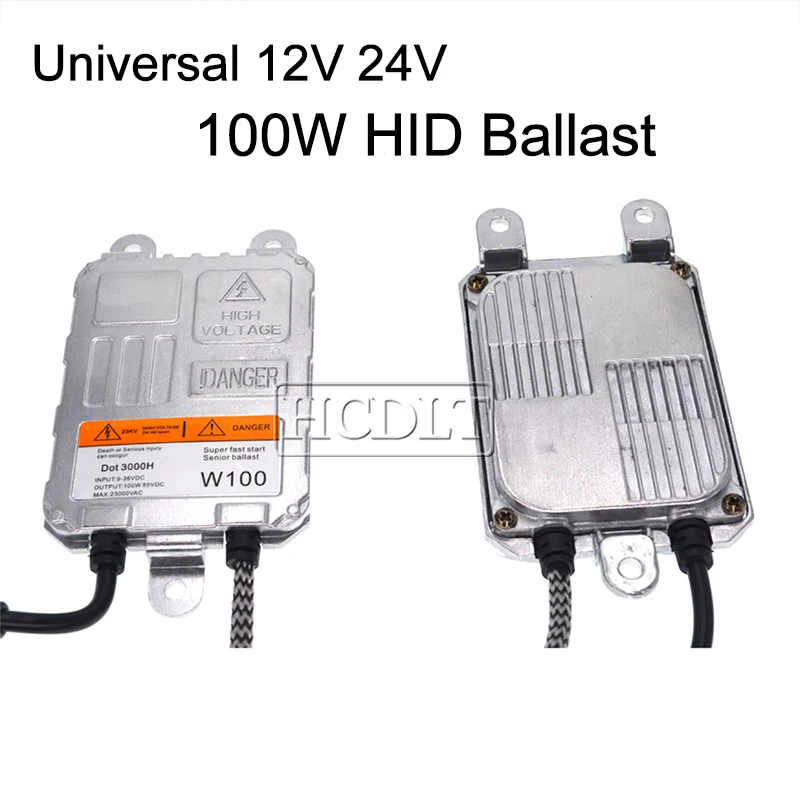HCDLT высокомощный Универсальный 12 В 24 в 100 Вт HID балластный блок зажигания для