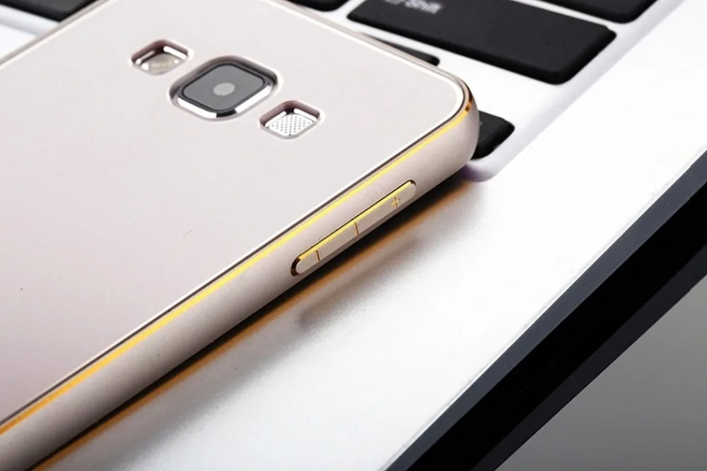 Luphie For Samsung Galaxy A3 metal case with Acrylic mirror back cover Luxury shockproof shell A3000 aluminum housing