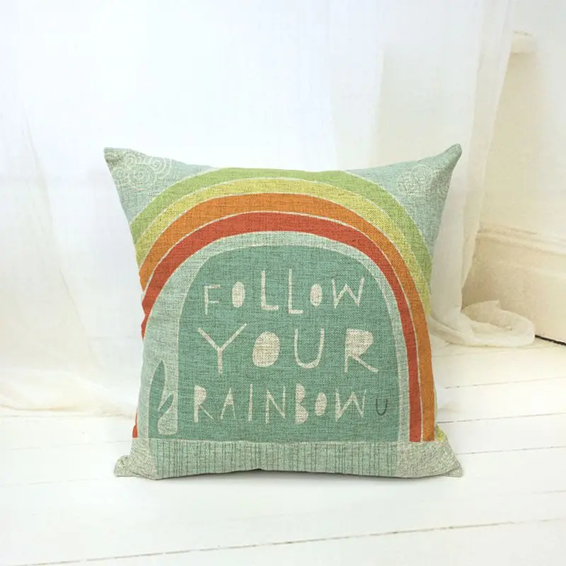Cartoon 45*45cm Linen Cushion Cover Decorative Home Decor (filling Not Included) 1pcs/lot | Дом и сад