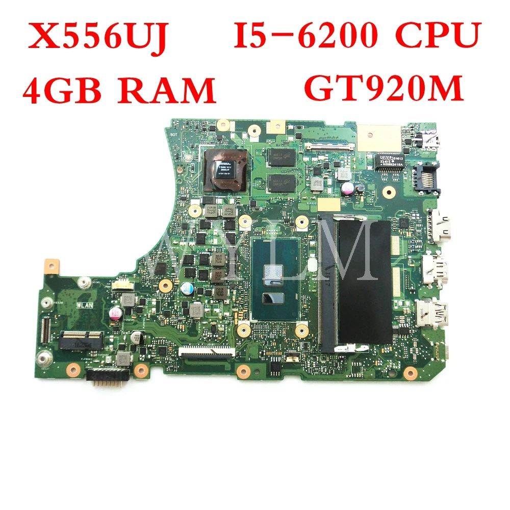 X556UJ I5 6200CPU с 4 Гб оперативная память GT920M плата для ASUS X556UR X556UV X556U Материнская