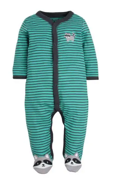 2018 детская пижама комбинезон для мальчиков новорожденных Детский с мультяшным