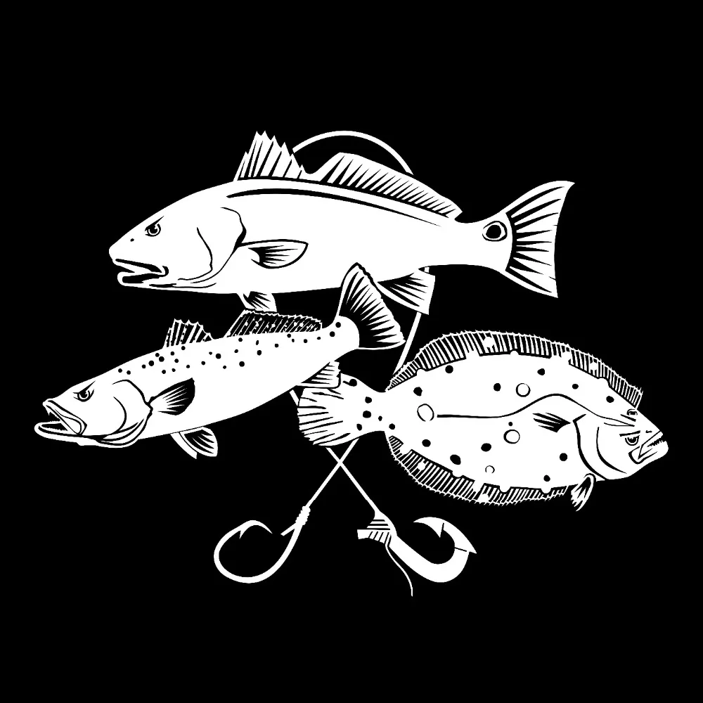 Inshore Slam Fish Виниловая наклейка для автомобиля креативная на заднее лобовое стекло