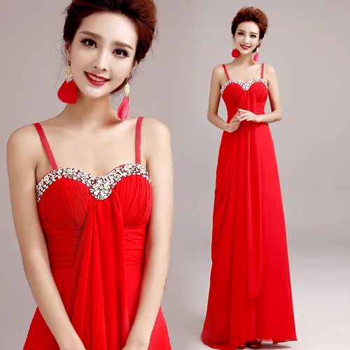 

z 2016 new arrival stock maternity plus size bridal gown evening dress red long chiffon sweetheart sexy 3260